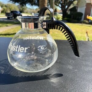 VintageThe Whistler Vintage Coffee Pot 8 Cup Glass Stovetop Kettle Carafe w/ Lid